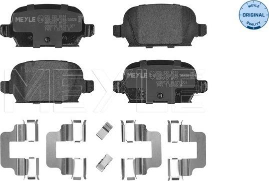 Meyle 025 232 8414 - Тормозные колодки, дисковые, комплект www.autospares.lv