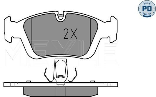 Meyle 025 232 8717/PD - Brake Pad Set, disc brake www.autospares.lv