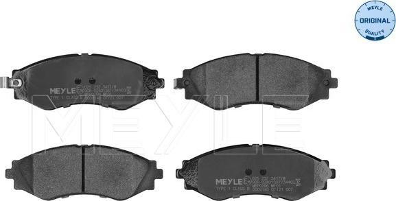 Meyle 025 232 3417/W - Bremžu uzliku kompl., Disku bremzes www.autospares.lv