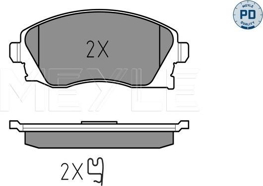 Meyle 025 232 2517/PD - Bremžu uzliku kompl., Disku bremzes www.autospares.lv