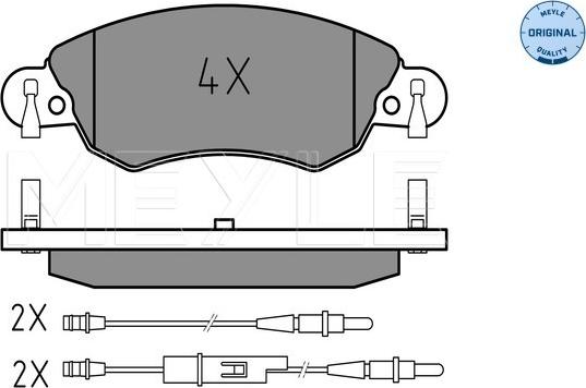 Meyle 025 232 7617/W - Bremžu uzliku kompl., Disku bremzes autospares.lv