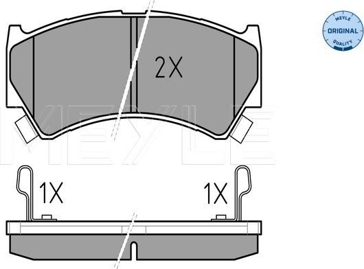 Meyle 025 237 9515/W - Тормозные колодки, дисковые, комплект www.autospares.lv