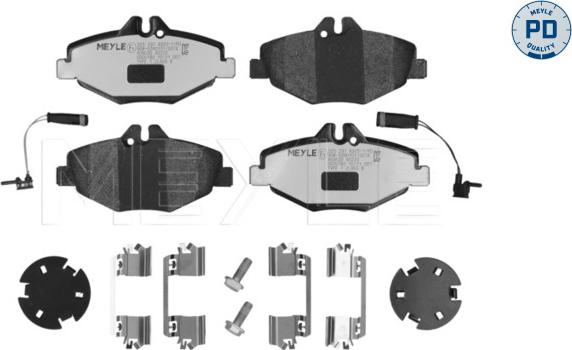 Meyle 025 237 4320-1/PD - Тормозные колодки, дисковые, комплект www.autospares.lv