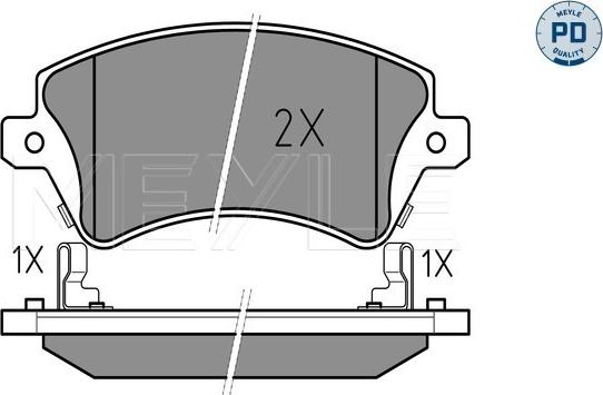 Meyle 025 237 6617/PD - Bremžu uzliku kompl., Disku bremzes www.autospares.lv