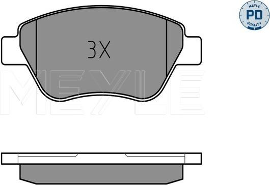 Meyle 025 237 0517/PD - Brake Pad Set, disc brake www.autospares.lv