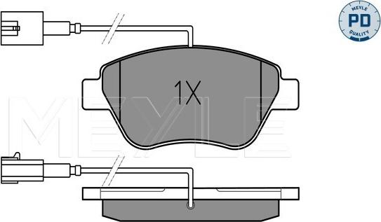 Meyle 025 237 0517/PD - Brake Pad Set, disc brake www.autospares.lv