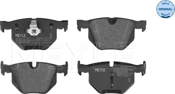 Meyle 025 237 3217 - Brake Pad Set, disc brake www.autospares.lv