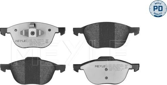 Meyle 025 237 2318/PD - Brake Pad Set, disc brake www.autospares.lv