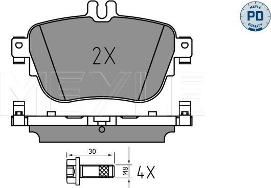 Meyle 025 224 3716/PD - Bremžu uzliku kompl., Disku bremzes www.autospares.lv