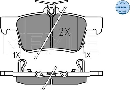 Meyle 025 224 2915 - Bremžu uzliku kompl., Disku bremzes www.autospares.lv