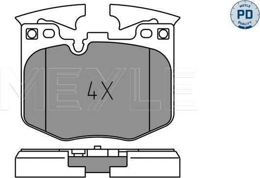 Meyle 025 224 2520/PD - Bremžu uzliku kompl., Disku bremzes www.autospares.lv