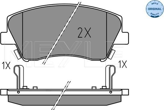 Meyle 025 225 1817 - Тормозные колодки, дисковые, комплект www.autospares.lv