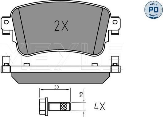 Meyle 025 225 8818/PD - Bremžu uzliku kompl., Disku bremzes www.autospares.lv