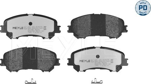 Meyle 025 220 6518/PD - Bremžu uzliku kompl., Disku bremzes www.autospares.lv