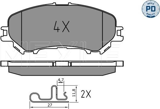 Meyle 025 220 6518/PD - Bremžu uzliku kompl., Disku bremzes www.autospares.lv