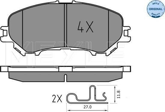 Meyle 025 220 6518 - Bremžu uzliku kompl., Disku bremzes www.autospares.lv