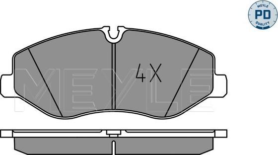 Meyle 025 220 6221/PD - Bremžu uzliku kompl., Disku bremzes autospares.lv