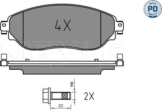 Meyle 025 220 8718/PD - Bremžu uzliku kompl., Disku bremzes www.autospares.lv