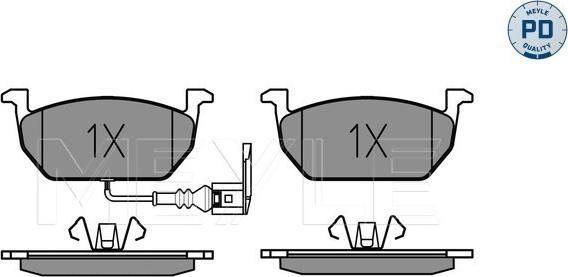 Meyle 025 220 3517/PD - Bremžu uzliku kompl., Disku bremzes autospares.lv