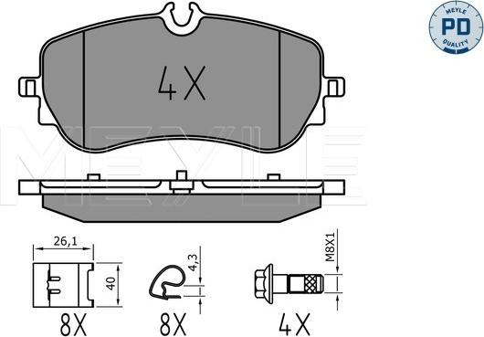 Meyle 025 228 0219/PD - Bremžu uzliku kompl., Disku bremzes www.autospares.lv