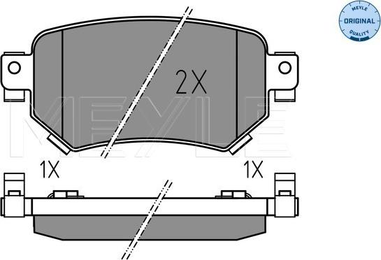 Meyle 025 223 4915 - Bremžu uzliku kompl., Disku bremzes www.autospares.lv