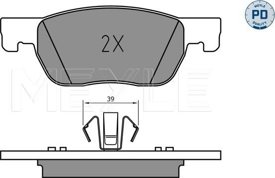 Meyle 025 223 4220/PD - Bremžu uzliku kompl., Disku bremzes www.autospares.lv