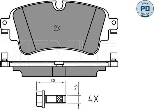 Meyle 025 223 0817/PD - Bremžu uzliku kompl., Disku bremzes www.autospares.lv