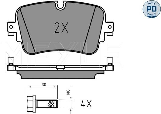 Meyle 025 223 0717/PD - Bremžu uzliku kompl., Disku bremzes www.autospares.lv