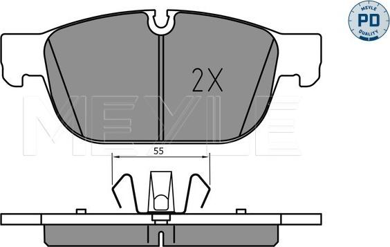 Meyle 025 223 1719/PD - Brake Pad Set, disc brake www.autospares.lv