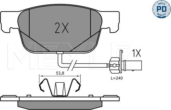 Meyle 025 223 8317/PD - Bremžu uzliku kompl., Disku bremzes www.autospares.lv