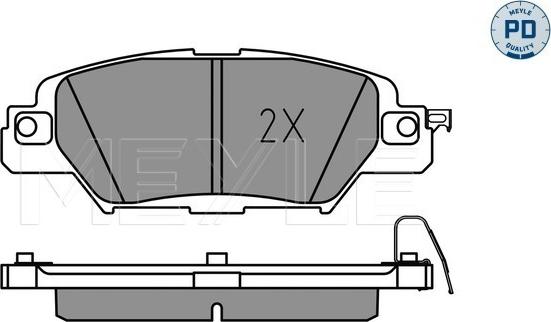 Meyle 025 223 3214/PD - Bremžu uzliku kompl., Disku bremzes www.autospares.lv