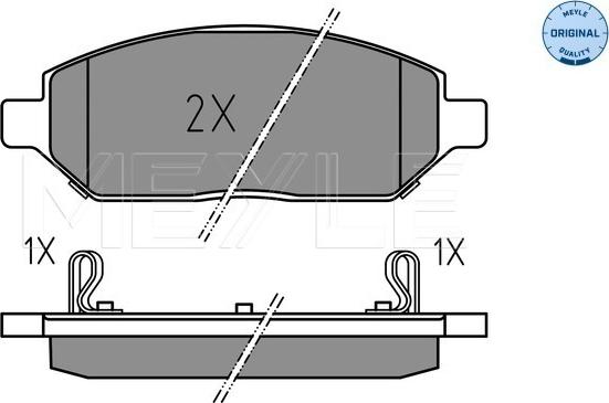 Meyle 025 223 2618 - Brake Pad Set, disc brake www.autospares.lv