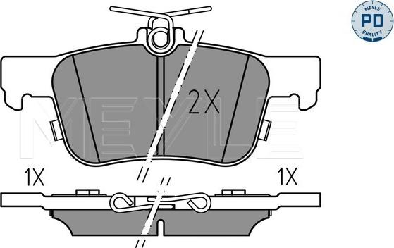 Meyle 025 222 3116/PD - Bremžu uzliku kompl., Disku bremzes www.autospares.lv