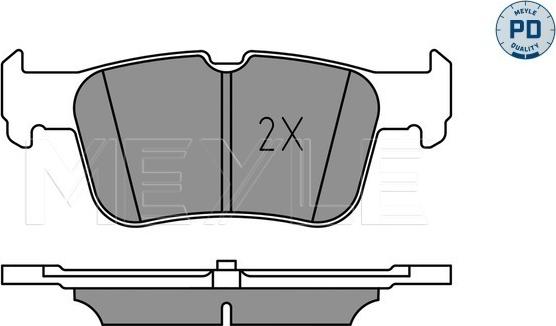 Meyle 025 222 3116/PD - Bremžu uzliku kompl., Disku bremzes www.autospares.lv