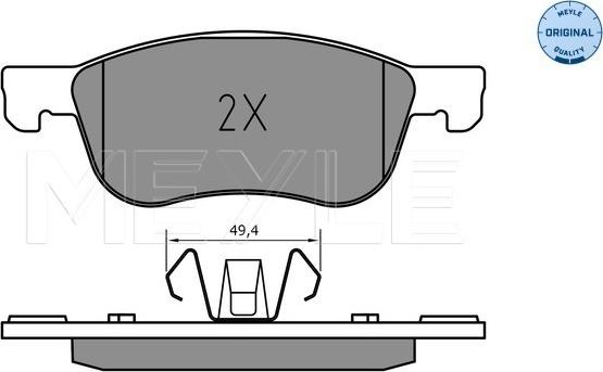 Meyle 025 227 4816 - Bremžu uzliku kompl., Disku bremzes www.autospares.lv