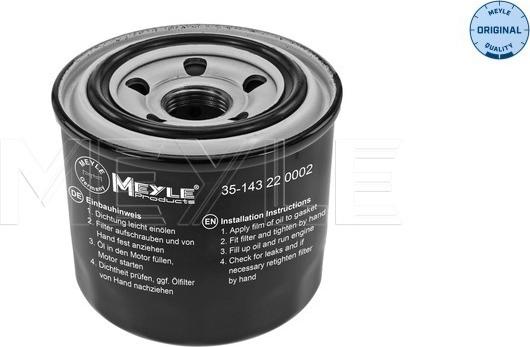 Meyle 35-14 322 0002 - Oil Filter www.autospares.lv