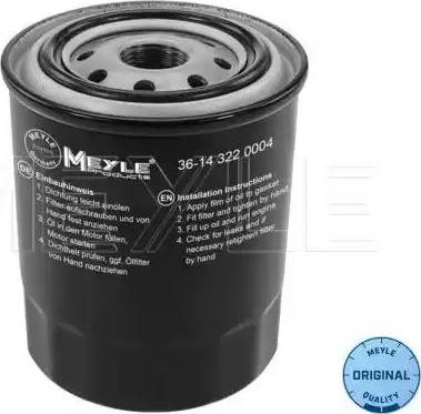 Meyle 36-14 322 0004 - Eļļas filtrs autospares.lv