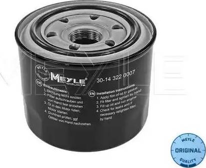 Meyle 30-14 322 0007 - Eļļas filtrs autospares.lv