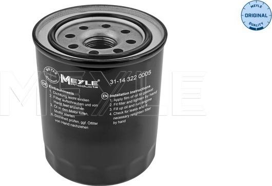 Meyle 31-14 322 0005 - Eļļas filtrs autospares.lv