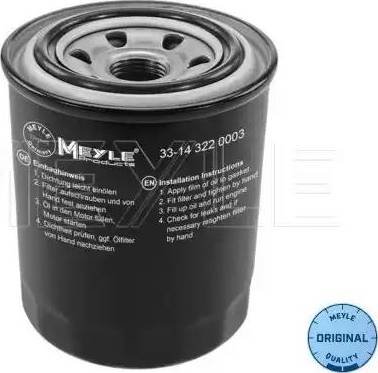 Meyle 33-14 322 0003 - Eļļas filtrs autospares.lv