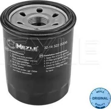 Meyle 32-14 322 0006 - Eļļas filtrs autospares.lv