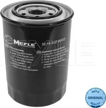 Meyle 32-14 322 0002 - Eļļas filtrs autospares.lv