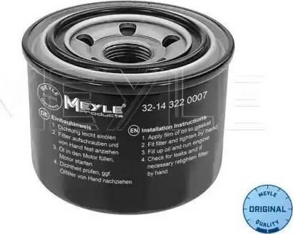 Meyle 32-14 322 0007 - Oil Filter www.autospares.lv