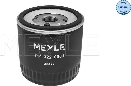 Meyle 714 322 0003 - Eļļas filtrs www.autospares.lv