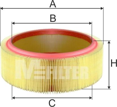 Mfilter A 580 - Gaisa filtrs www.autospares.lv