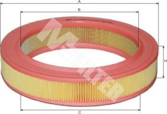 Mfilter A 127 - Gaisa filtrs www.autospares.lv