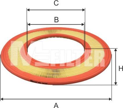 Mfilter A 382 - Gaisa filtrs www.autospares.lv