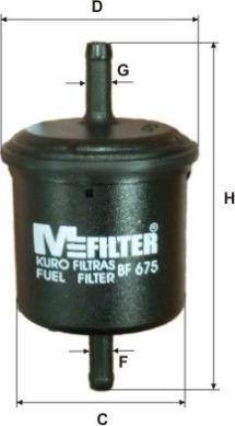 Mfilter BF 675 - Degvielas filtrs autospares.lv