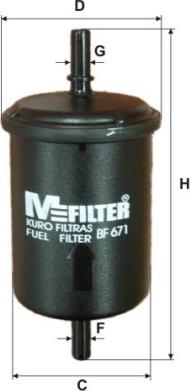 Mfilter BF 671 - Degvielas filtrs www.autospares.lv