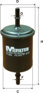 Mfilter BF 672 - Degvielas filtrs www.autospares.lv